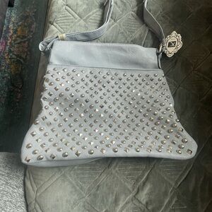 Shoulder Bag with Metallic Finish